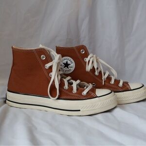 Converse High-Tops in Rust and Off-White